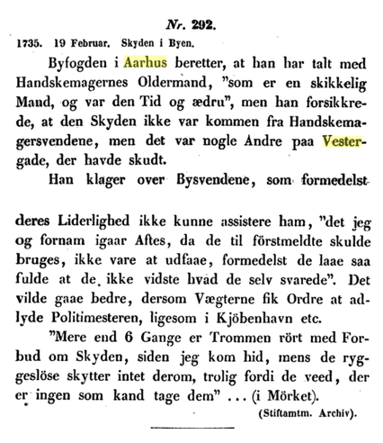 Kilde: Aktstykker vedkommende Staden og Stiftet Aarhus samlede og udgivne ved Dr. J.R. Hbertz, Kjbenhavn 1846.